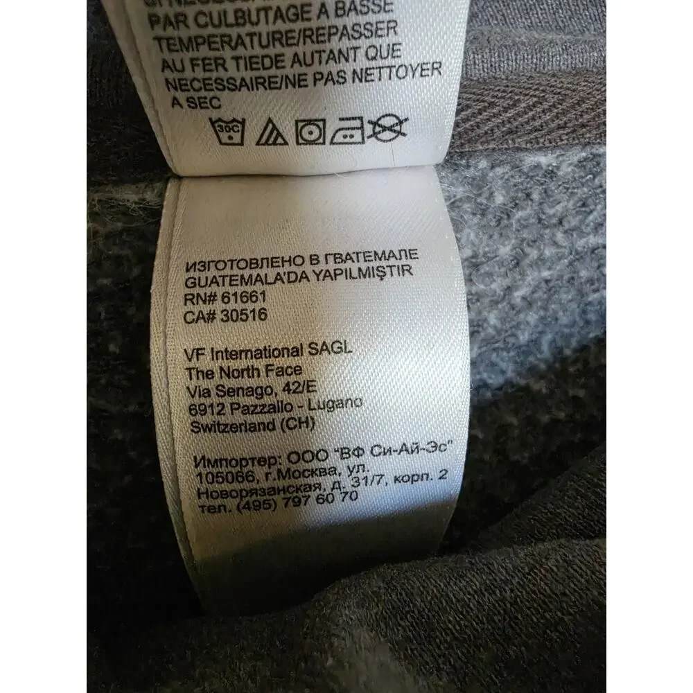The North Face Hoodie Mens M Gray Blue Berkeley Logo Pullover Sweatshirt